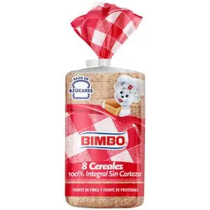 Pan Molde 8 Cereales 100% Integral sin Corteza