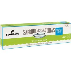Sardinillas Bajo en Sal en Aceite Oliva Pack 2