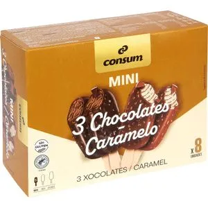 Mini Bombones de 3 Chocolates-Caramelo