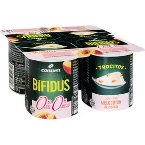Yogur Bífidus 00% con Melocotón P-4 ud.