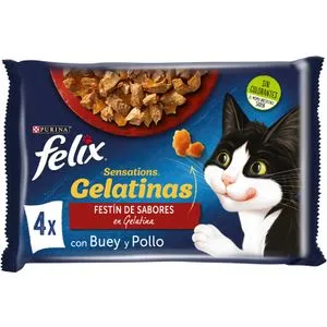 Comida Gato Gelatina Sensations Carne