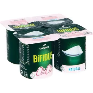 Yogur Bífidus 00% Natural Pack 4 Unidades