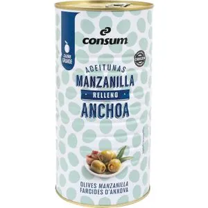 Aceitunas Rellenas de Anchoas Lata