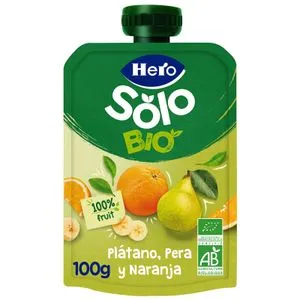 Pouche Solo Eco Pera, Plátano y Naranja