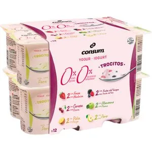 Yogur 00% con Frutas Pack de 12 Unidades