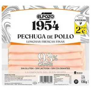 Pechuga de Pollo Lonchas Finas 93%carne