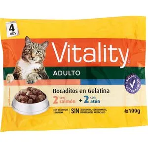 Comida Gatos Gelatina Atún/Salmón