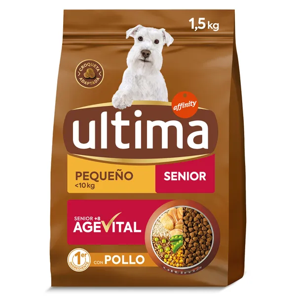 Alimento para perros mini senior Ultima 1.5 Kg