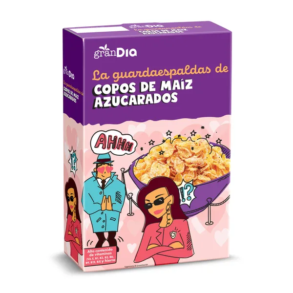 Cereales de copos de maíz con azúcar Gran Dia 500 g