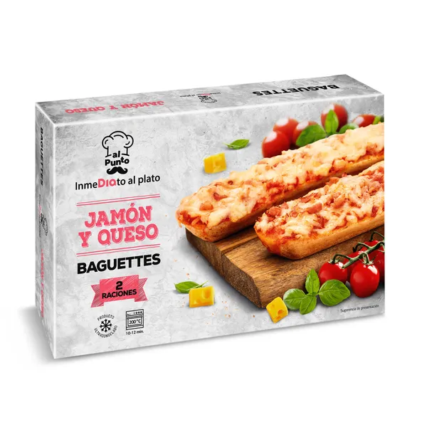 Baguette de jamón y queso 2 unidades Dia Al Punto 250 g
