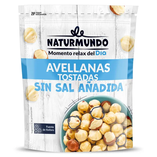 Avellanas tostadas sin sal añadida Dia Naturmundo 200 g