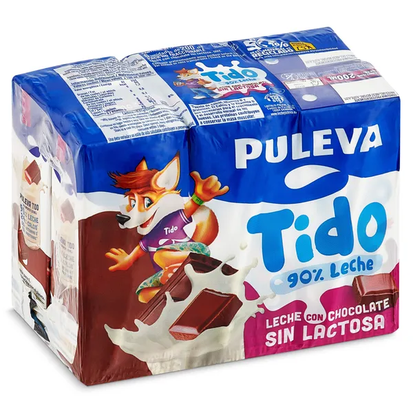 Batido de chocolate sin lactosa Puleva 6 x 200 ml