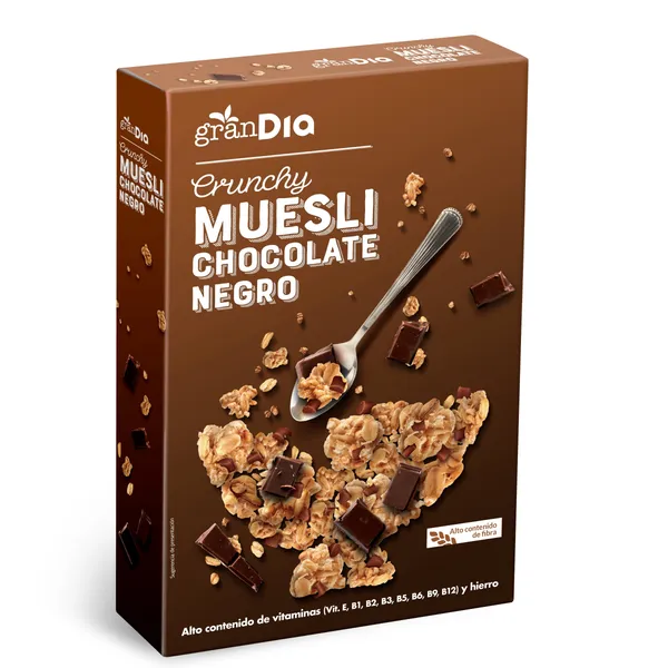 Muesli crujiente con chocolate Gran Dia 500 g