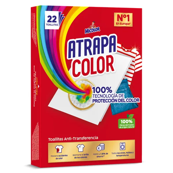 Toallitas atrapacolor Micolor 22 unidades