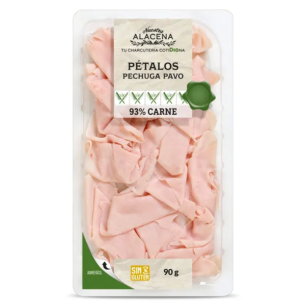Pétalos de pechuga de pavo 93% Dia Nuestra Alacena 90 g