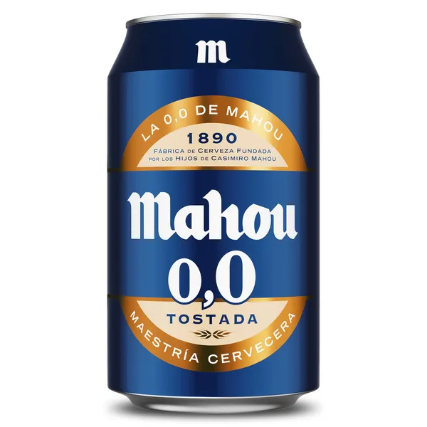 Cerveza tostada 0,0% alcohol Mahou 33 cl
