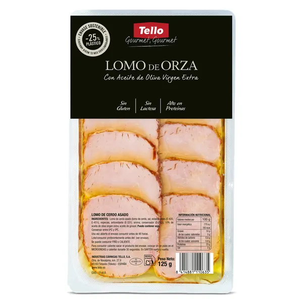 Lomo de orza Tello 125 g