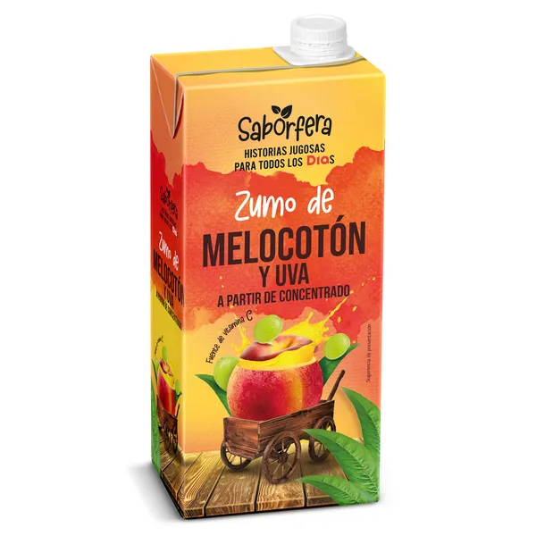 Zumo de melocotón y uva Dia Saborfera 1 L