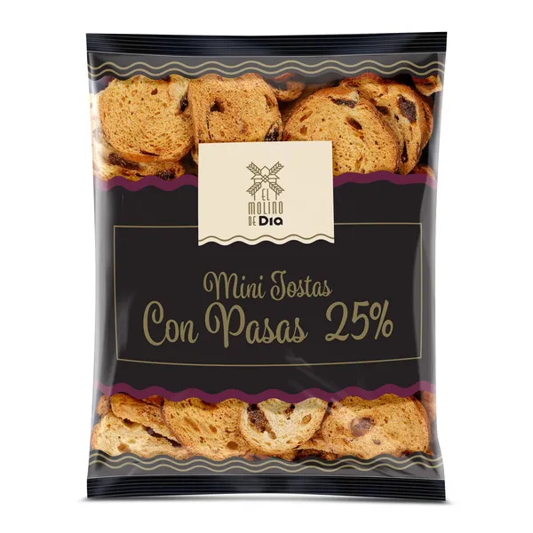 Mini tostas con pasas El Molino de Dia 110 g