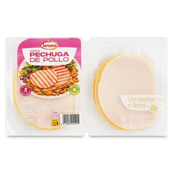Fiambre de pechuga de pollo Serrano 240 g