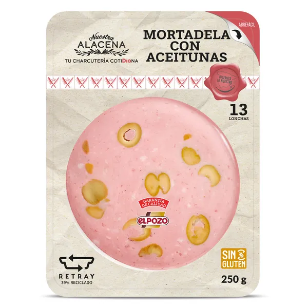 Mortadela con aceitunas Dia Nuestra Alacena 250 g