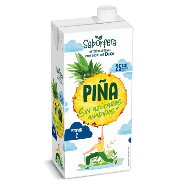 Bebida de zumo de piña sin azúcares añadidos Dia Saborfera 1 L
