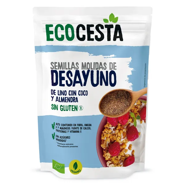Semillas molidas de lino con coco y almendra Ecocesta 200 g