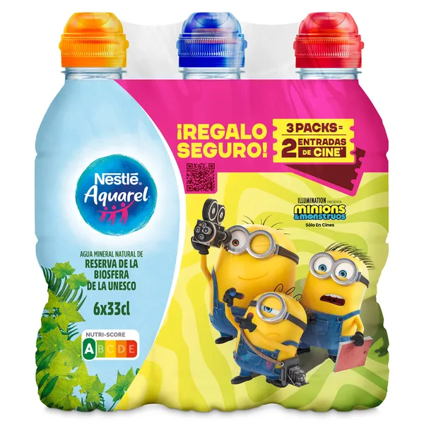 Agua mineral Aquarel pack 6 x 330 ml