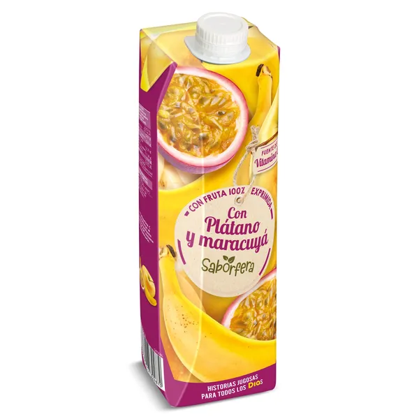 Zumo de plátano y maracuyá Dia Saborfera 1 L