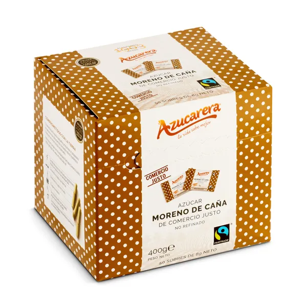 Azúcar moreno de caña en sobres Azucarera 400 g