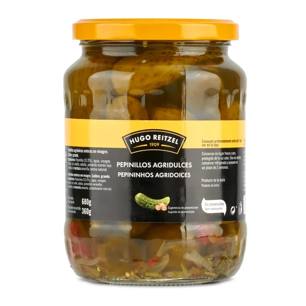Pepinillos agridulces Hugo Reitzel 360 g