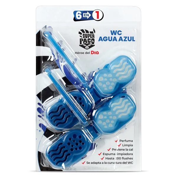 Colgador WC azul Dia Super Paco 2 unidades