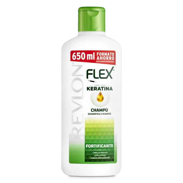 Champú con keratina fortificante Flex 650 ml
