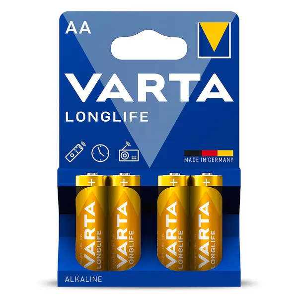 Pilas alcalinas AA Varta 4 unidades