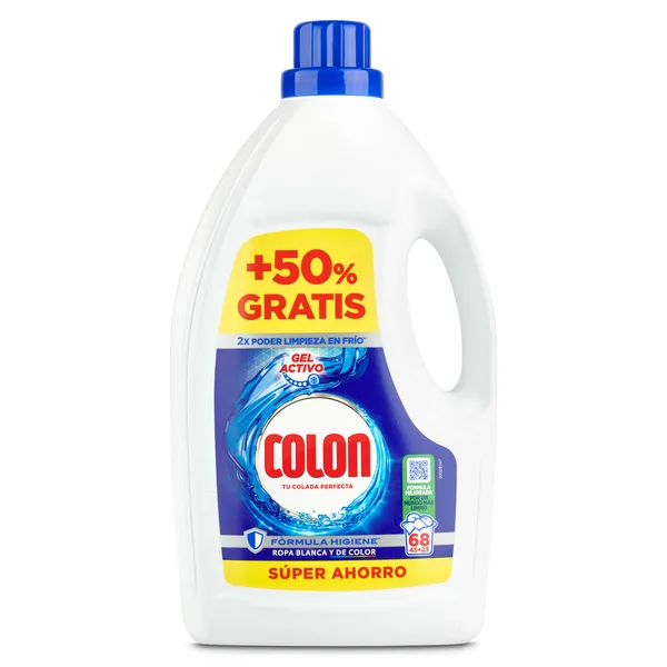 Detergente líquido azul activo Colon 45 lavados