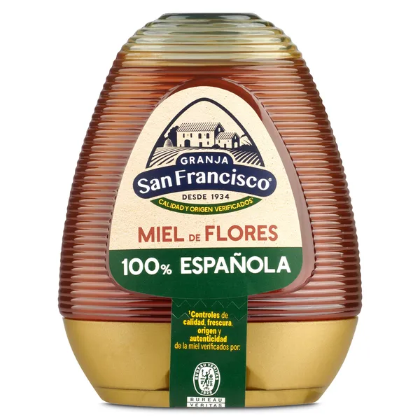 Miel de flores antigoteo Granja san fancisco 350 g