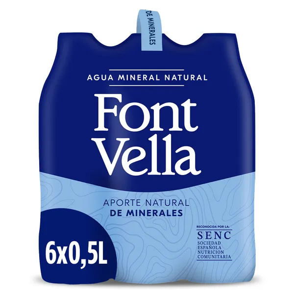 Agua mineral Font Vella pack 6 x 500 ml
