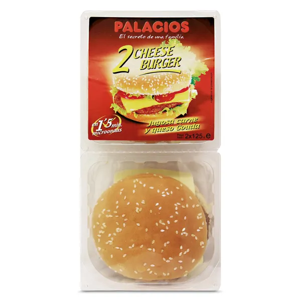 Hamburguesa con queso Palacios 2 x 125 g