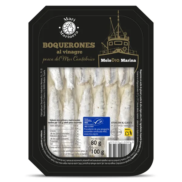 Boquerones en vinagre MSC Dia Mari Marinera 80 g