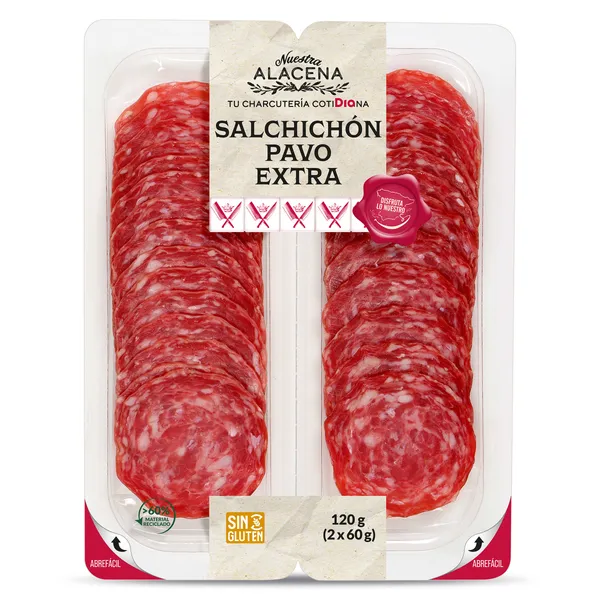 Salchichón de pavo extra Dia Nuestra Alacena 2 x 60 g
