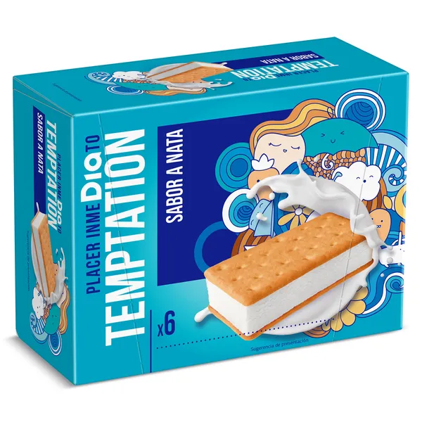 Sándwich de nata Dia Temptation 6 x 50 g