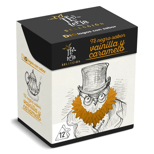 Té negro sabor vainilla y caramelo Dia Tetería 12 unidades
