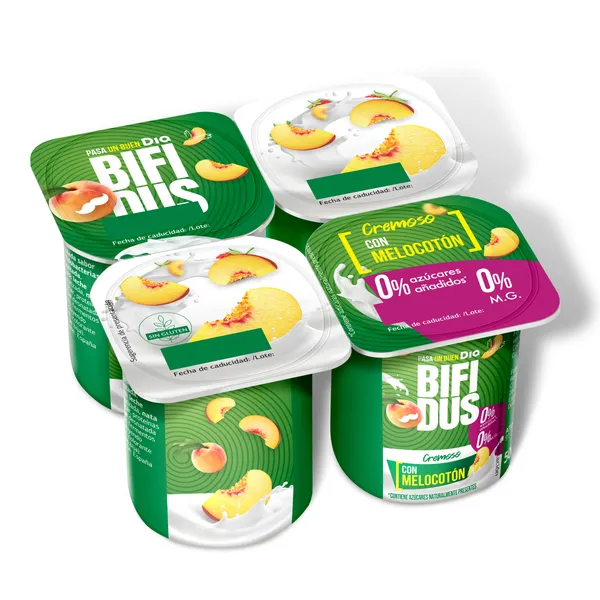 Bífidus con melocotón doble 0% Dia 4 x 125 g