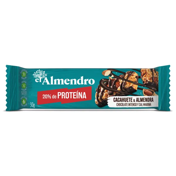 Barrita de proteína cacahuete y sal El almendro 30 g