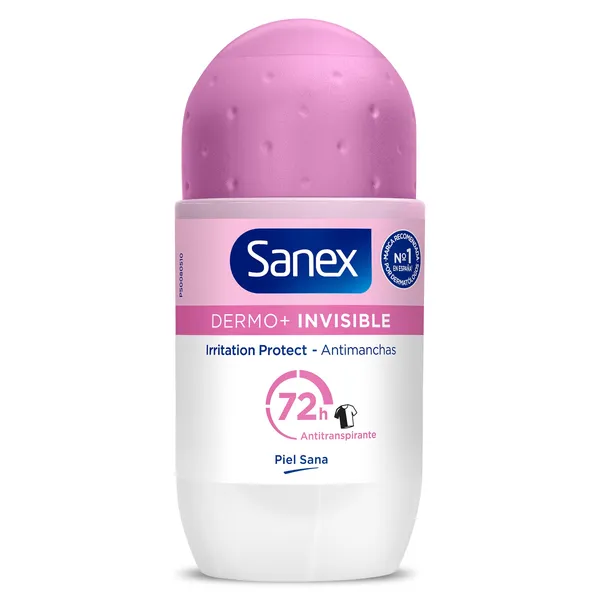 Desodorante roll-on dermo invisible 72h Sanex 50 ml