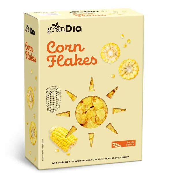 Cereales copos de maíz corn flakes Gran Dia 500 g