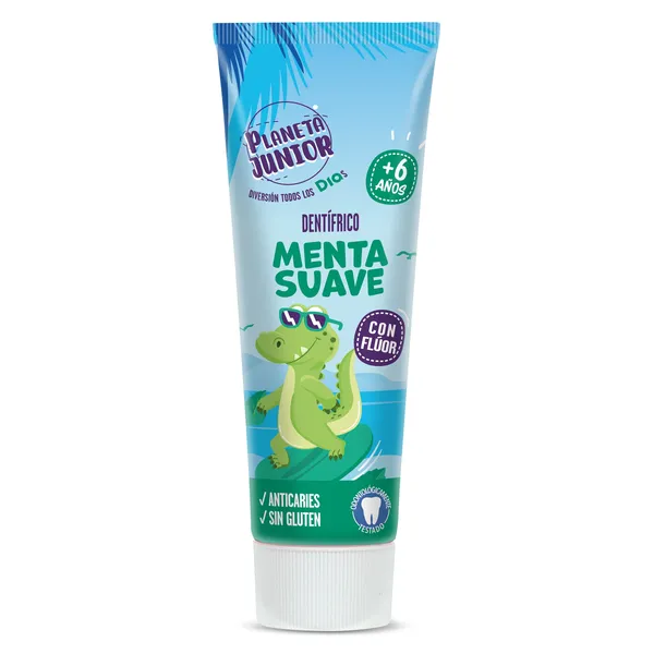 Pasta de dientes para niños menta suave Dia Planeta Junior 75 ml