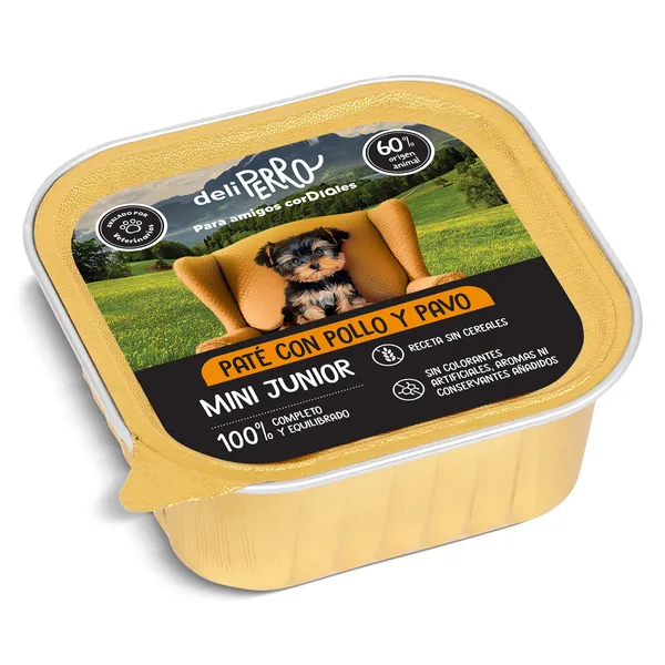 Paté para perros mini junior con pollo y pavo Dia Deliperro 150 g