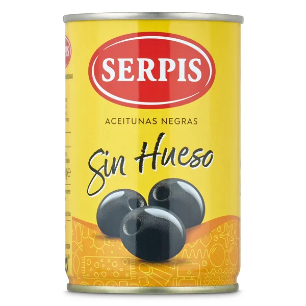 Aceitunas negras sin hueso Serpis 130 g