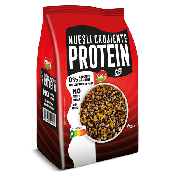 Muesli crujiente alto en proteínas sin gluten Esgir 300 g
